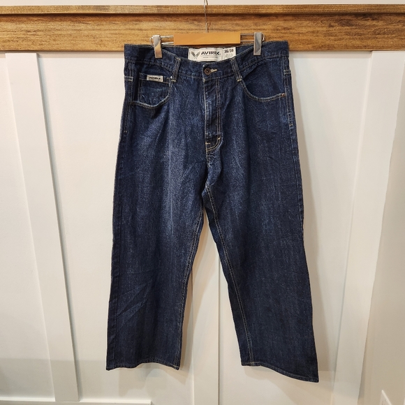 Avirex Other - Avirex Vintage Y2K Baggy Loose Fit Jeans Dark Wash Hip Hop Mens W36 L29